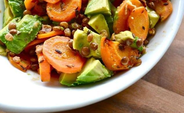 Ginger Lentils With Carrots and Fresh Herbs