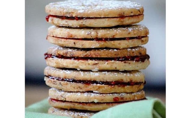 Hazelnut & Coconut Shortbread Sandwich Cookies